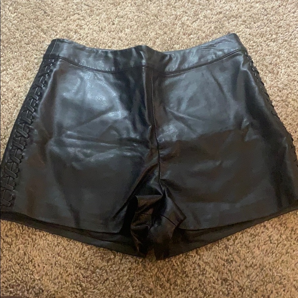 Leather shorts